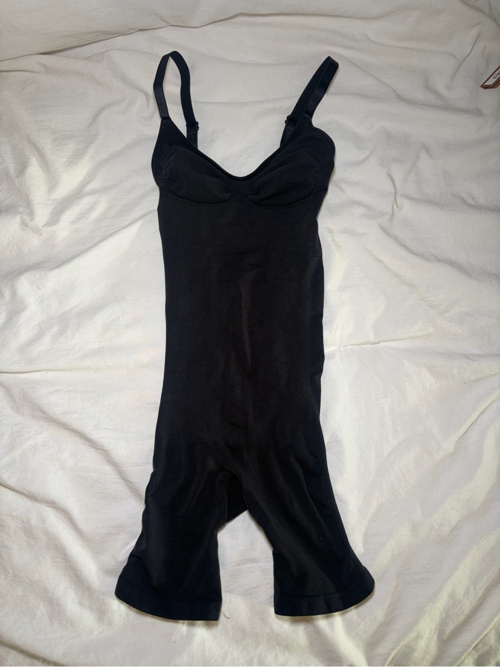 SKIMS Mid-Thigh Bodysuit Black One-Piece